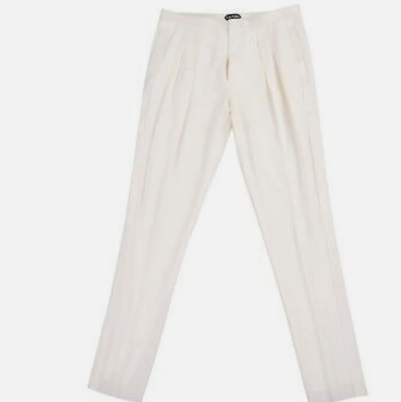 Tom Ford wool/silk crepe dbl pleated satin trim ladies tuxedo formal pants - Picture 14 of 15